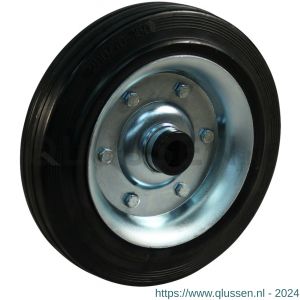 Protempo serie 02 transportwiel los stalen velg standaard zwarte rubberen band 280 mm rollager 102.282.250.000