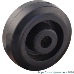 Protempo serie 07 transportwiel los zwarte PA velg zwarte elastische rubberen band ± 70 shore A 80 mm rollager 107.082.120.000