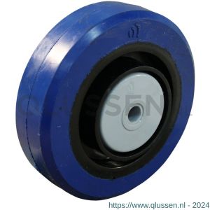 Protempo serie 13 transportwiel los zwarte PA velg blauwe elastische rubberen band ± 70 shore A 125 mm kogellager 113.126.100.000