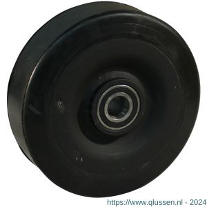 Protempo serie 18 transportwiel los stalen velg zwarte elastische rubberen band ± 72 shore A 250 mm kogellager 118.256.300.080