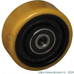 Protempo serie 28 transportwiel los gietijzeren velg PU band ± 94 shore A 100 mm kogellager 128.106.150.040