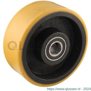 Protempo serie 28 transportwiel los gietijzeren velg PU band ± 94 shore A 150 mm kogellager 128.156.200.030