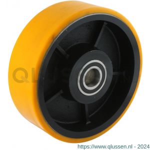 Protempo serie 28 transportwiel los gietijzeren velg PU band ± 94 shore A 300 mm kogellager 128.306.400.100