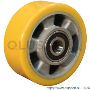 Protempo serie 29 transportwiel los aluminium velg PU band ± 94 shore A 125 mm kogellager 129.126.200.050