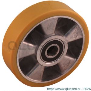 Protempo serie 29 transportwiel los aluminium velg PU band ± 94 shore A 150 mm kogellager 129.156.250.040
