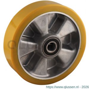 Protempo serie 29 transportwiel los aluminium velg PU band ± 94 shore A 200 mm kogellager 129.206.200.050