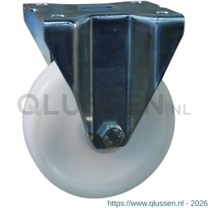 Protempo serie 34-91 bok transportwiel plaatbevestiging stalen gaffel naturel PP (of PA) 150 mm rollager 334.152.916.040