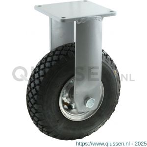 Protempo serie 46-20 bok transportwiel plaatbevestiging stalen velg ingelaste naaf grijze luchtband 2.10x4H2 ET0 25 72 3.00-4 6PR V-6605 rollager 346.262.206.006