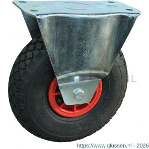 Protempo serie 52-12 bok transportwiel plaatbevestiging rode COPP velg zwarte luchtband 2.10x4 ET0 20,1 75 3.00-4 2PR V-6605 rollager 352.262.126.026
