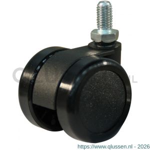 Protempo serie 65-73 zwenk apparatenwiel draadstift M8 PA gaffel PA 42 mm glijlager 465.421.737.000