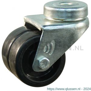 Protempo serie 65-62 zwenk apparatenwiel boutgat stalen gaffel zwart PP 50 mm glijlager 465.501.620.000