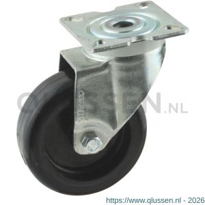 Protempo serie 65-40 zwenk apparatenwiel plaatbevestiging stalen gaffel zwart PA 75 mm glijlager 465.751.406.000