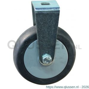 Protempo serie 64 bok apparatenwiel boutgat stalen gaffel grijze PP velg TPE band 75 mm glijlager 564.751.600.000