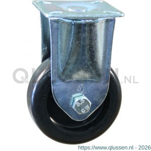 Protempo serie 65-60 bok apparatenwiel plaatbevestiging stalen gaffel zwart PP 100 mm glijlager 565.101.606.000