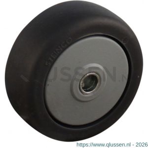Protempo serie 64-38 apparatenwiel los grijze PP velg grijze TPE band 50 mm glijlager 64 664.501.060.000