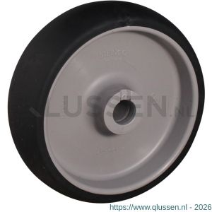 Protempo serie 66 apparatenwiel los grijze PA velg grijze TPE band 100 mm glijlager 666.101.120.000