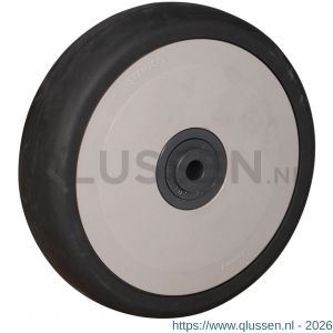 Protempo serie 66 apparatenwiel los grijze PA velg grijze TPE band 125 mm 666.128.080.000