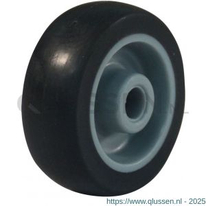 Protempo serie 68 apparatenwiel los grijze PP velg grijze TPE band 50 mm glijlager 68 668.501.080.100