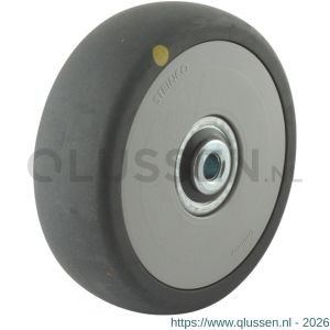 Protempo serie 93 apparatenwiel los grijze PP velg grijs antistatisch TPE loopvlak 125 mm kogellager 693.126.080.032