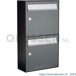 Allux Flow postkast 2-hoog antraciet 40040065_1x2