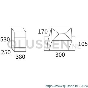Allux 500 pakketbus brievenbus Ruko antraciet 40050165