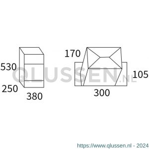 Allux 500 pakketbus brievenbus Ruko zwart 40050170