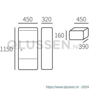 Allux 800L pakketzuil antraciet 40080265