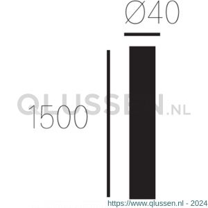 Allux 1005 statief postkast 2 palen zwart 40100570