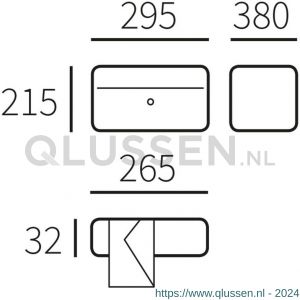 Allux Brick postkast staal verzinkt 215 mm 40215010