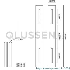 Allux postkast toebehoor universeel hekmontage 42000021