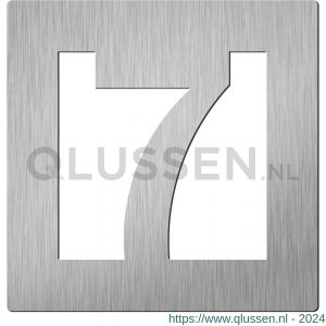 Didheya vierkant huiscijfer 60 mm nummer 7 RVS inox 51950007