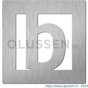 Didheya vierkant huiscijfer 60 mm b RVS inox 51950011