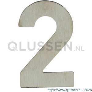 Almar Jazz huiscijfer 120 mm nummer 2 RVS inox 58125002