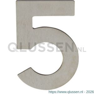 Almar Jazz huiscijfer 120 mm nummer 5 RVS inox 58125005