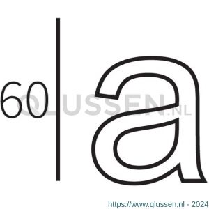 Almar Jazz letter 60 mm A RVS inox 58125010