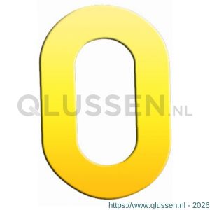 Almar Jazz huiscijfer 120 mm nummer 0 PVD messing 88125000