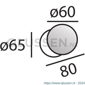 Mariani Sfera voordeurknop 60 mm PVD messing 90455014