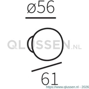 Mariani Iris knopkruk rond rozet Nika mat chroom 91322017
