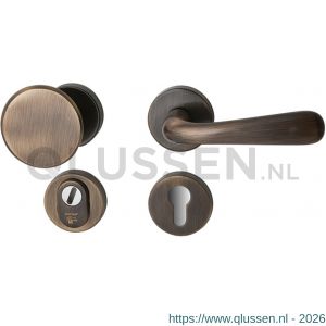 Mariani Monza voordeur veiligheids garnituur UTB kerntrekbeveiliging SKG*** messing gebruineerd 91401018