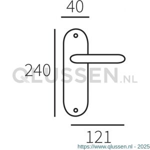 Mariani Milano deurkruk loopslot blind PVD grafiet 95011109