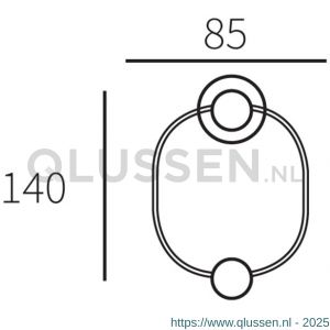 Mariani Ovaal deurklopper PVD grafiet 95013009