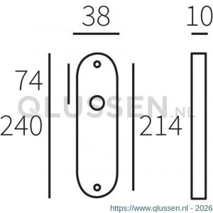 Mariani Baia deurkruk loopslot blind PVD grafiet 95021109