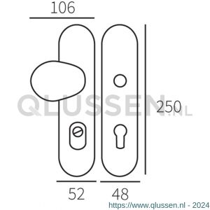 Mariani Kira veiligheids garnituur UTB kerntrekbeveiliging SKG*** PC 72 mm puurzwart 95810720