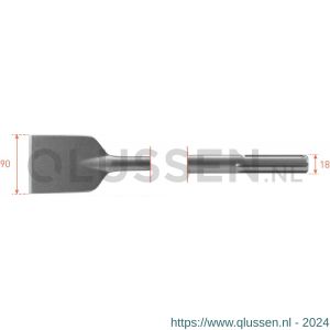 Rotec 215.1 SDS Max asfaltbeitel 90x400 mm 215.1070