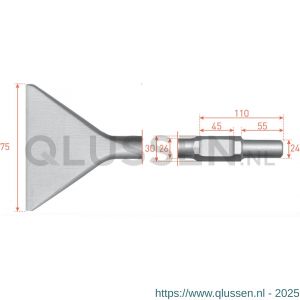 Rotec 215.52 zeskant spadebeitel 30/24x55 mm 75x400 mm 215.5215