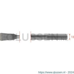 Rotec 216.1 SDS Max patentvoegbeitel kort 38x200x6 mm 216.1010