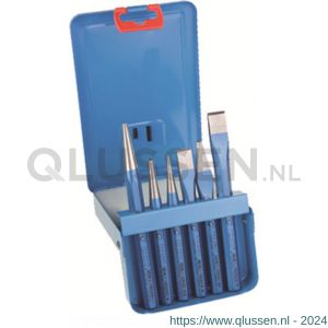 Rotec 218.90 koudbeitel slaggereedschap set 218 6 delig in metalen cassette 218.9001