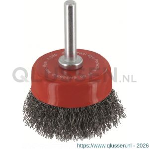 Rotec 798 komborstel op stift diameter 6 gegolfd staaldraad diameter 50x0,20 mm 798.0360