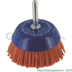 Rotec 798 komborstel op stift diameter 6 mm nylondraad K80 diameter 65x1,2 mm 798.0405