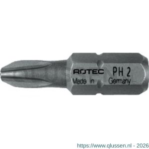 Rotec 800 schroefbit Basic C6.3 Phillips PH 2-Rx25 mm gereduceerd set 10 stuks 800.0005
